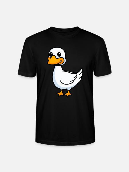 Goose Comic Animal - Stanley/Stella CRAFTER Unisex Organic T-Shirt - black
