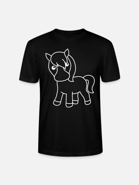 Pferd Comic Tier - Stanley/Stella Unisex Bio-T-Shirt CRAFTER - Schwarz
