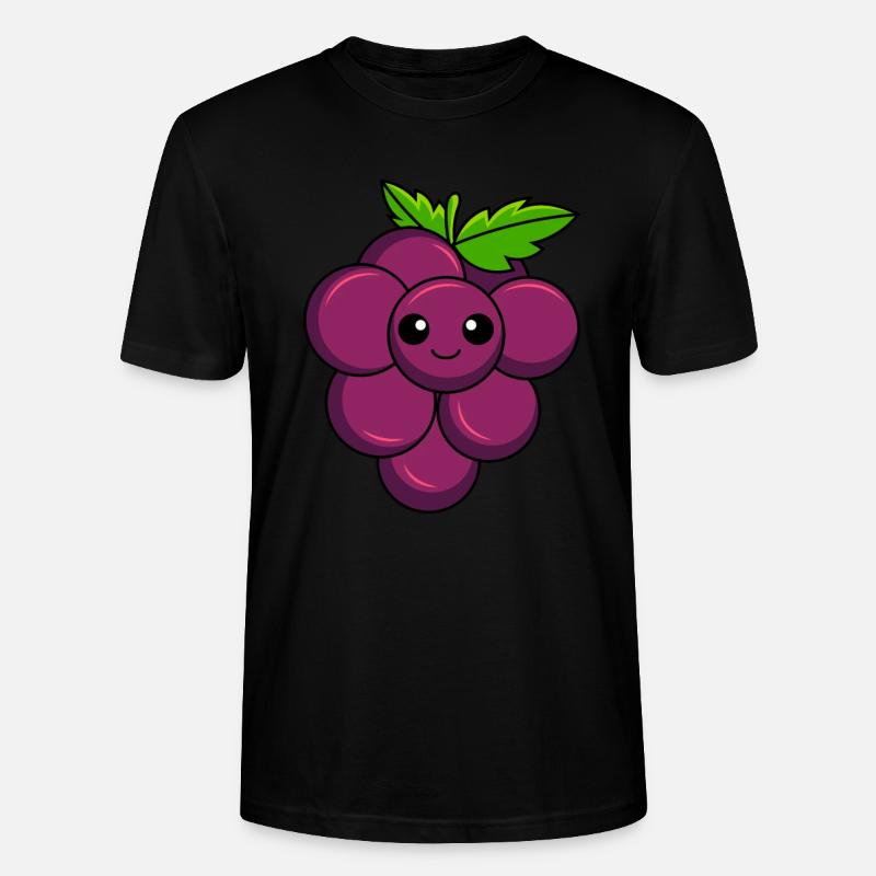 Weintraube Comic - Stanley/Stella Unisex Bio-T-Shirt CRAFTER - Schwarz