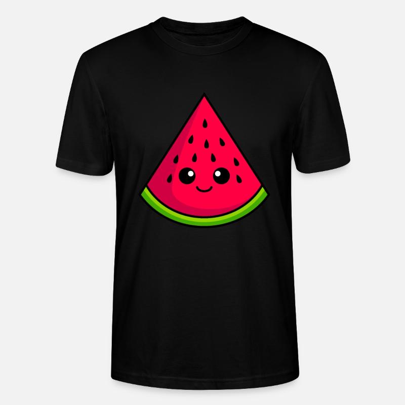 Wassermelone Comic - Stanley/Stella Unisex Bio-T-Shirt CRAFTER - Schwarz