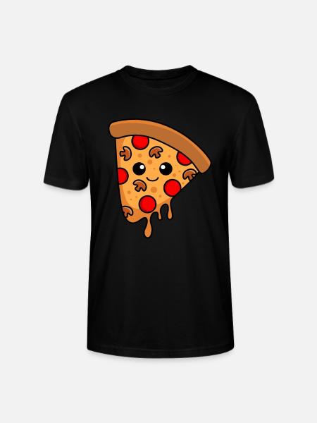 Pizza Comic - Stanley/Stella CRAFTER Unisex Organic T-Shirt - black