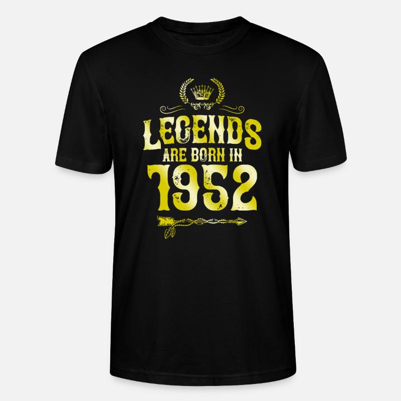 1952 legends born in - Stanley/Stella Unisex Bio-T-Shirt CRAFTER - Schwarz