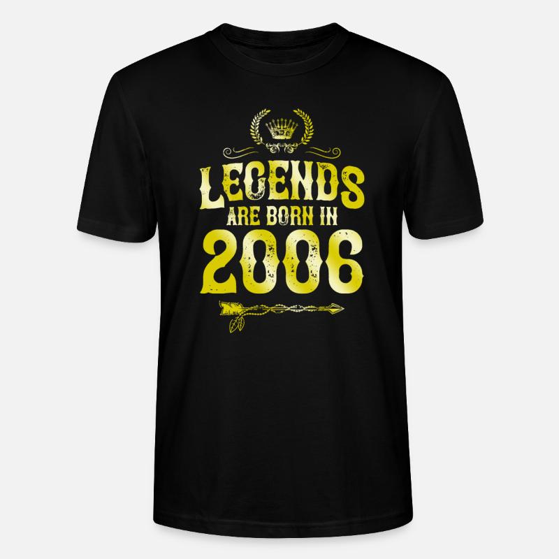 2006 legends born in - Stanley/Stella Unisex Bio-T-Shirt CRAFTER - Schwarz