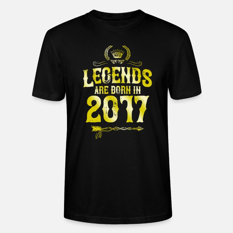 2017 legends born in - Stanley/Stella Unisex Bio-T-Shirt CRAFTER - Schwarz