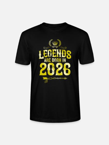 2026 legends born in - Stanley/Stella CRAFTER Unisex Organic T-Shirt - black