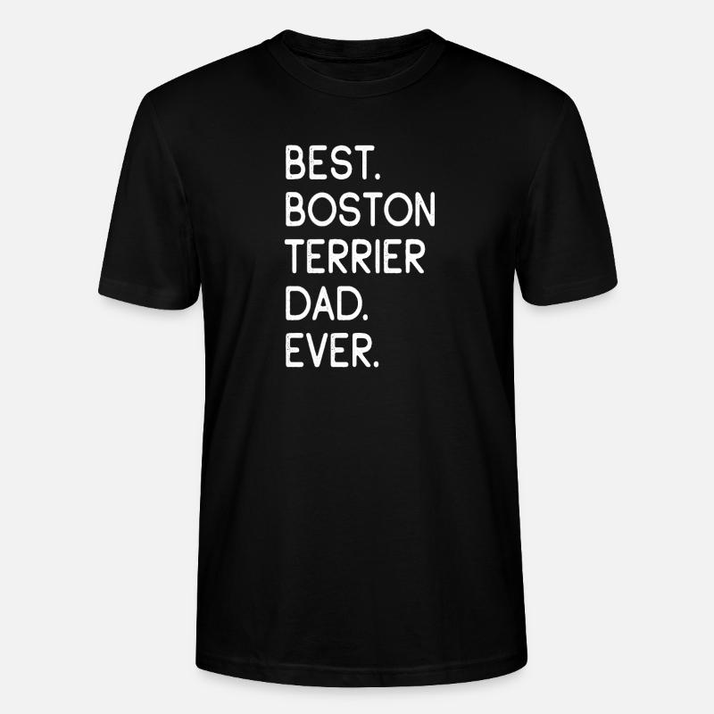 Boston Terrier - Stanley/Stella Unisex Bio-T-Shirt CRAFTER - Schwarz
