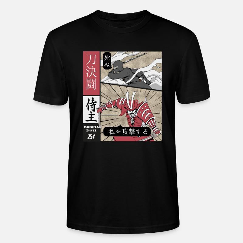 Katana Duell Ninja vs Samurai - Stanley/Stella Unisex Bio-T-Shirt CRAFTER - Schwarz