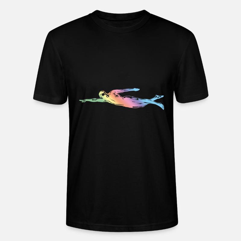 Schwimmen Silhouette - Stanley/Stella Unisex Bio-T-Shirt CRAFTER - Schwarz