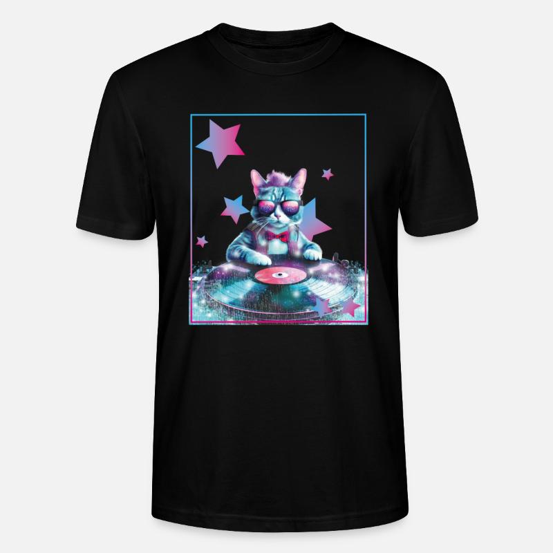 DJ Mix, Ai Katze - Stanley/Stella Unisex Bio-T-Shirt CRAFTER - Schwarz