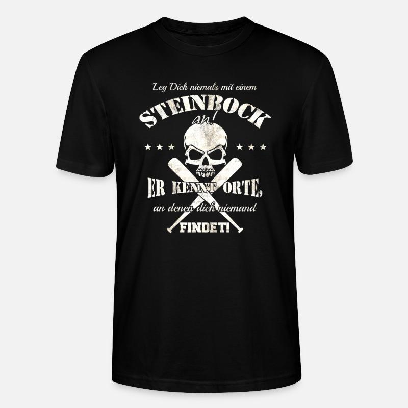 Steinbock - Stanley/Stella Unisex Bio-T-Shirt CRAFTER - Schwarz