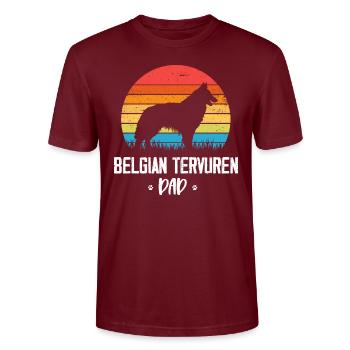 Tervuren belge - T-shirt bio CRAFTER Stanley Stella Unisexe - bordeaux - Devant - Alina (178cm) & Michal (187cm)