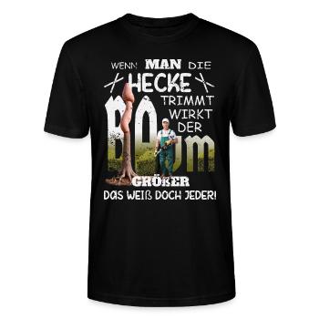 Großer Penis Baum - Stanley/Stella Unisex Bio-T-Shirt CRAFTER - Schwarz - Vorne - Alina (178cm) & Michal (187cm)