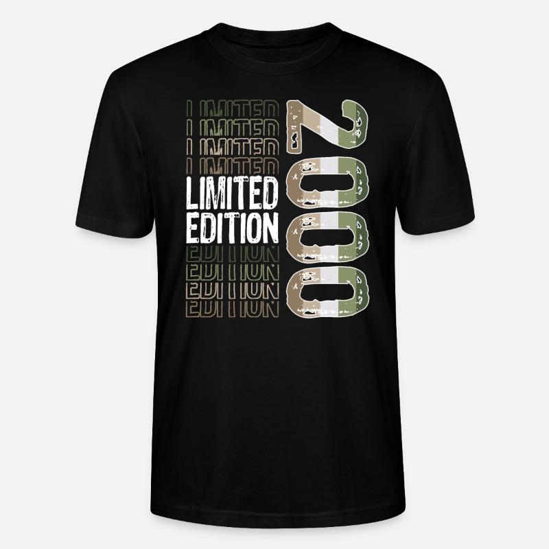 Limited Edition seit 2000 Geburtstag Vintage 2000 - Stanley/Stella Unisex Bio-T-Shirt CRAFTER - Schwarz