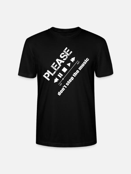 Please dont stop the music - Stanley/Stella CRAFTER Unisex Organic T-Shirt - black