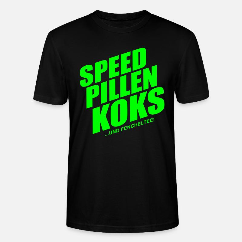 speed_pillen_koks - Stanley/Stella Unisex Bio-T-Shirt CRAFTER - Schwarz