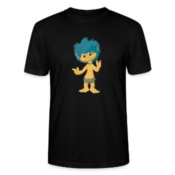Plumps - Stanley/Stella Unisex Bio-T-Shirt CRAFTER - Schwarz - Vorne - Alina (178cm) & Michal (187cm)