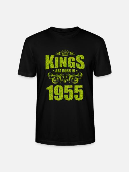kings are born 1955 - Stanley/Stella CRAFTER Unisex Organic T-Shirt - black