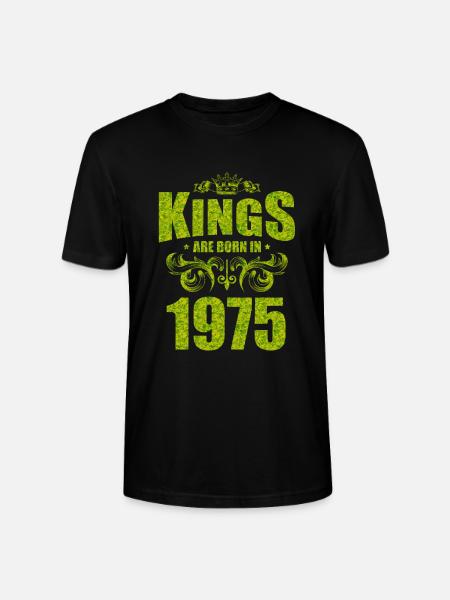 kings are born 1975 - Stanley/Stella CRAFTER Unisex Organic T-Shirt - black