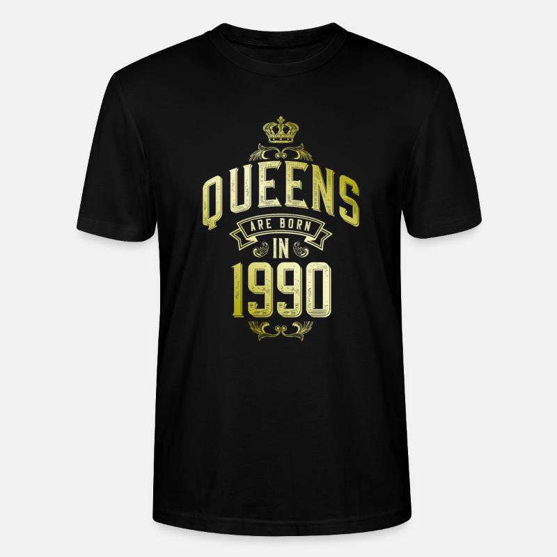 Queens born in 1990 - Stanley/Stella Unisex Bio-T-Shirt CRAFTER - Schwarz