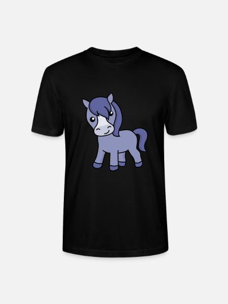 Pferd Comic Tier - Stanley/Stella Unisex Bio-T-Shirt CRAFTER - Schwarz