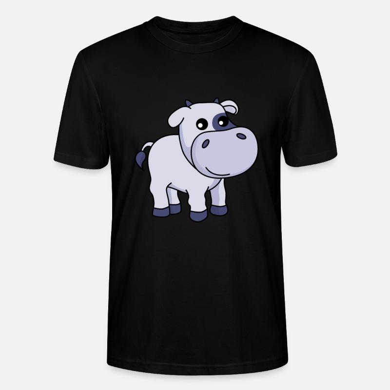 Kuh Comic Tier - Stanley/Stella Unisex Bio-T-Shirt CRAFTER - Schwarz