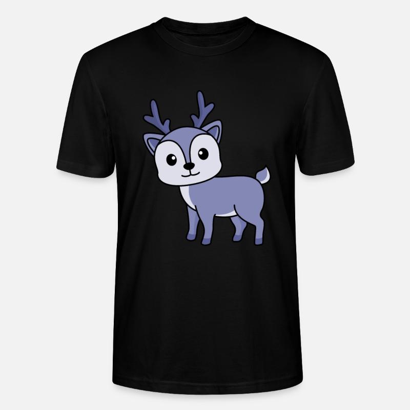Hirsch Comic Tier - Stanley/Stella Unisex Bio-T-Shirt CRAFTER - Schwarz
