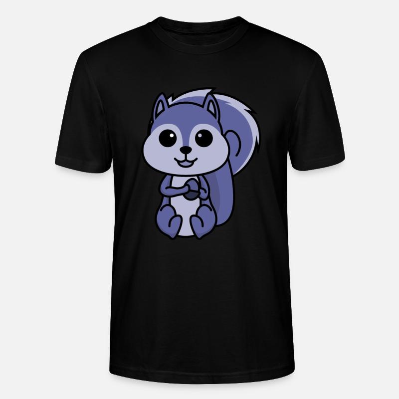 Eichhörnchen Comic Tier - Stanley/Stella Unisex Bio-T-Shirt CRAFTER - Schwarz