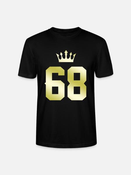 68 Couronne numérique - T-shirt bio CRAFTER Stanley Stella Unisexe - noir