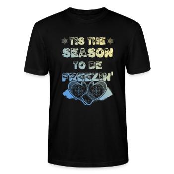 Saison d’hiver - T-shirt bio CRAFTER Stanley Stella Unisexe - noir - Devant - Alina (178cm) & Michal (187cm)