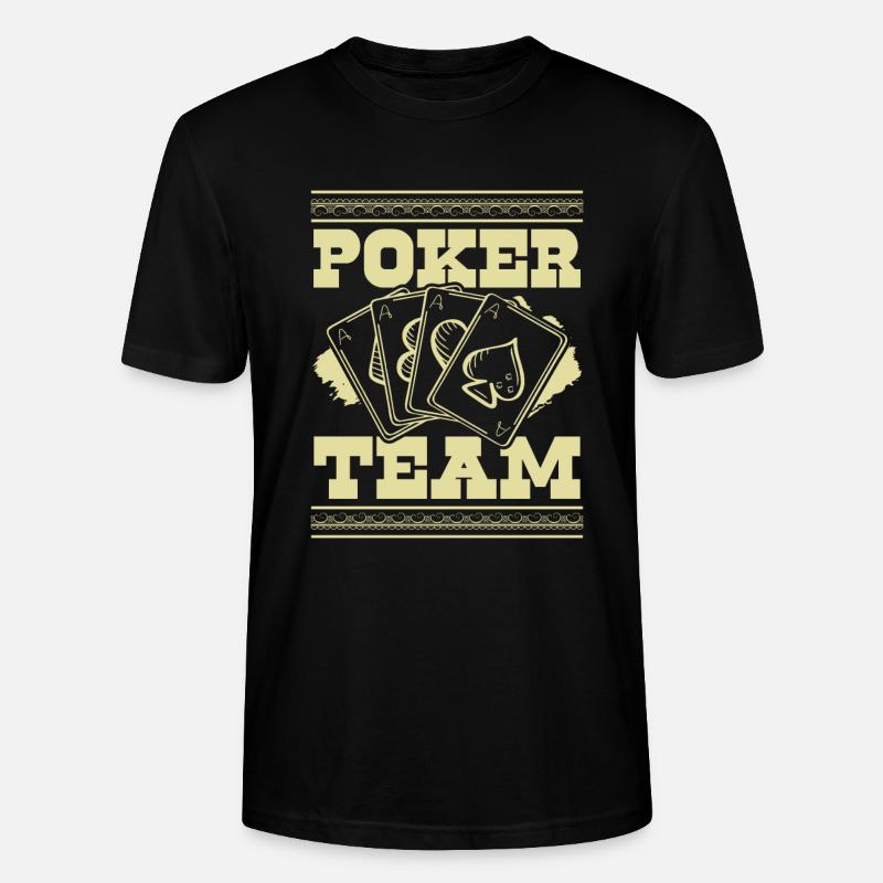 Équipe de poker - T-shirt bio CRAFTER Stanley Stella Unisexe - noir
