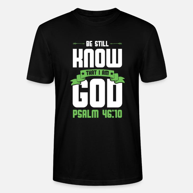 gott bibel - Stanley/Stella Unisex Bio-T-Shirt CRAFTER - Schwarz