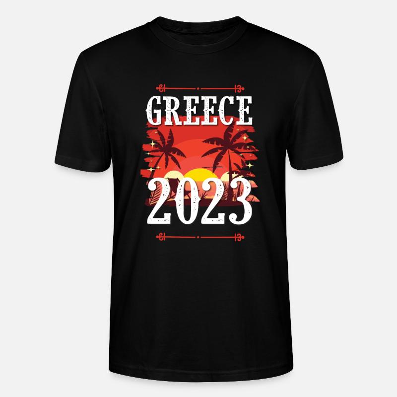 Grèce 2023 - T-shirt bio CRAFTER Stanley Stella Unisexe - noir