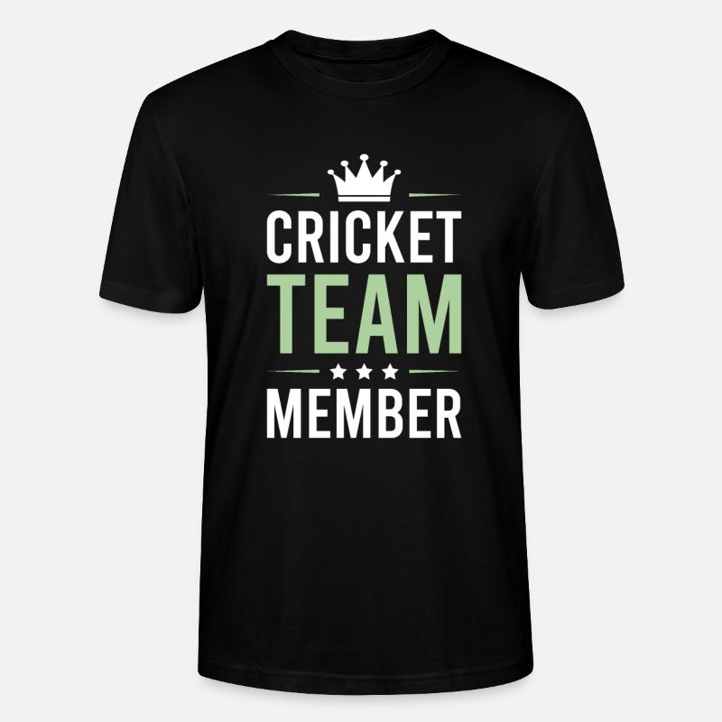 Équipe de cricket - T-shirt bio CRAFTER Stanley Stella Unisexe - noir