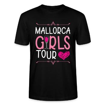 Mallorca Girls Tour - Stanley/Stella Unisex Bio-T-Shirt CRAFTER - Schwarz - Vorne - Alina (178cm) & Michal (187cm)