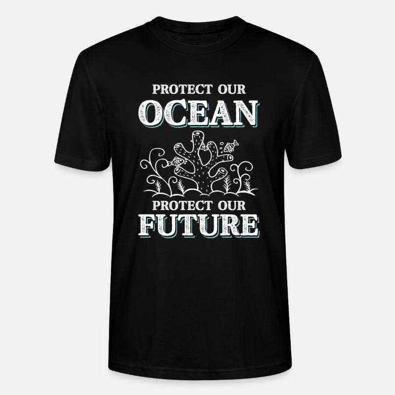save the ocean - Stanley/Stella Unisex Bio-T-Shirt CRAFTER - Schwarz