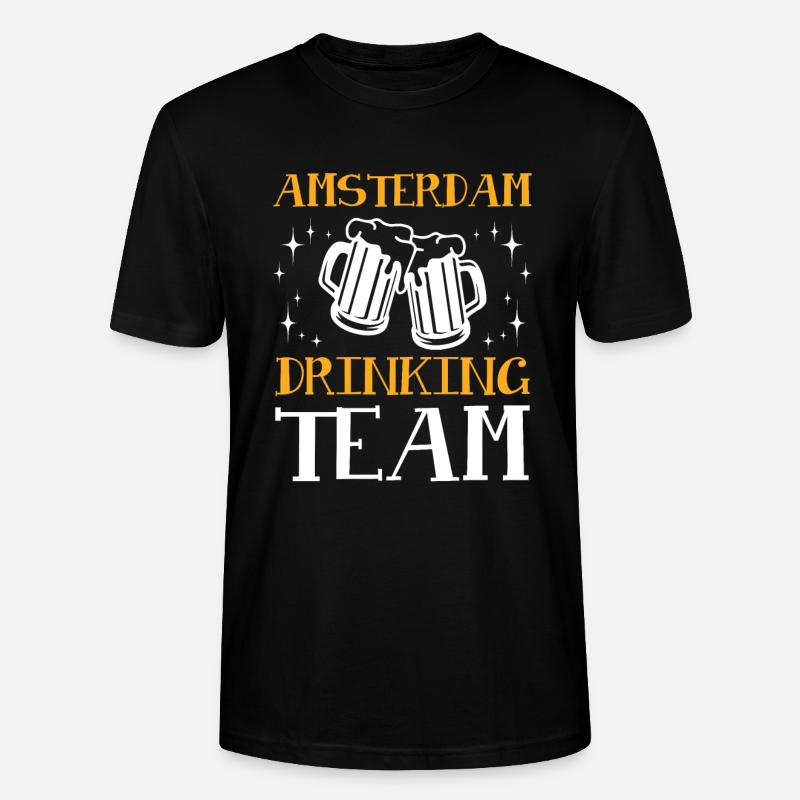 Amsterdam Drinking Team - Stanley/Stella Unisex Bio-T-Shirt CRAFTER - Schwarz