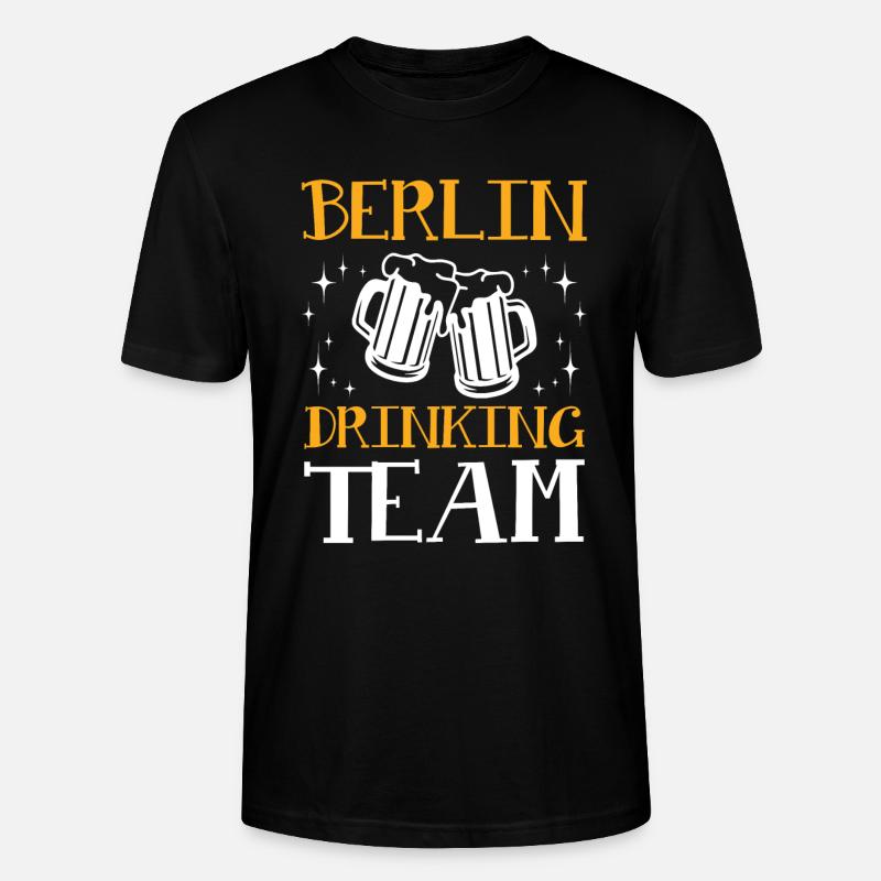Berlin Drinking Team - T-shirt bio CRAFTER Stanley Stella Unisexe - noir