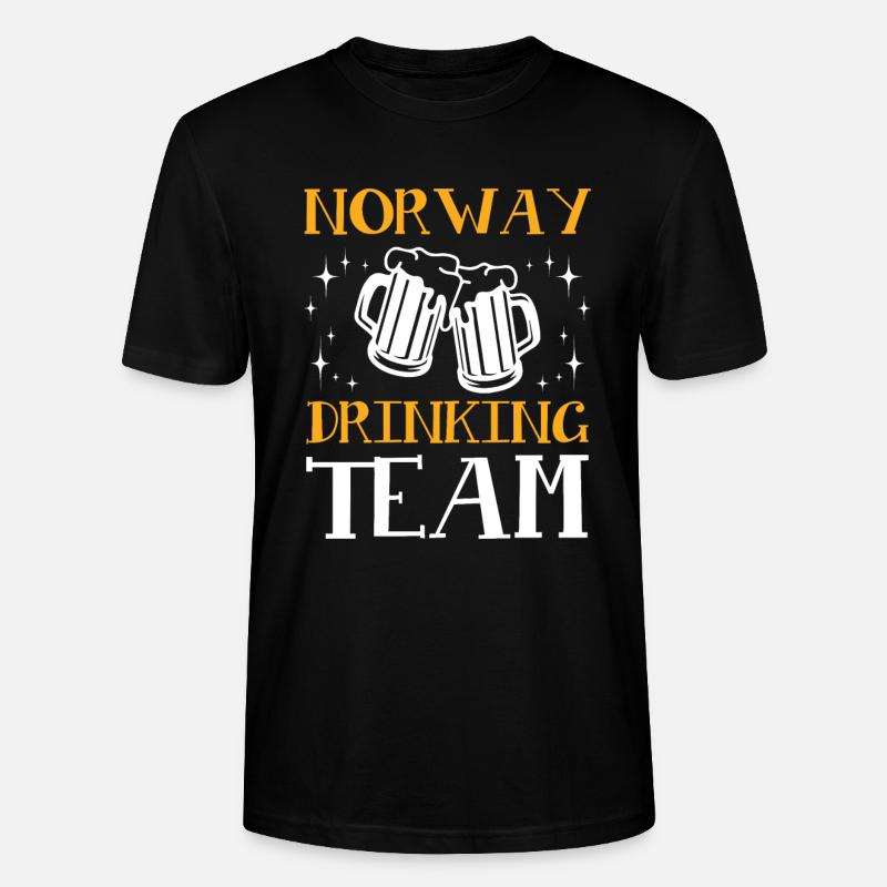 Norwegen Drinking Team - Stanley/Stella Unisex Bio-T-Shirt CRAFTER - Schwarz