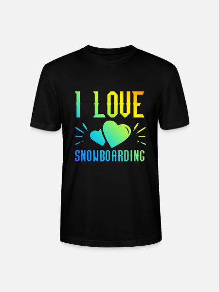 Ich liebe Snowboarding - Stanley/Stella Unisex Bio-T-Shirt CRAFTER - Schwarz