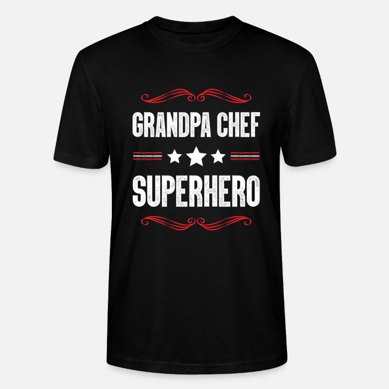 Opa Chef Superheld - Stanley/Stella Unisex Bio-T-Shirt CRAFTER - Schwarz