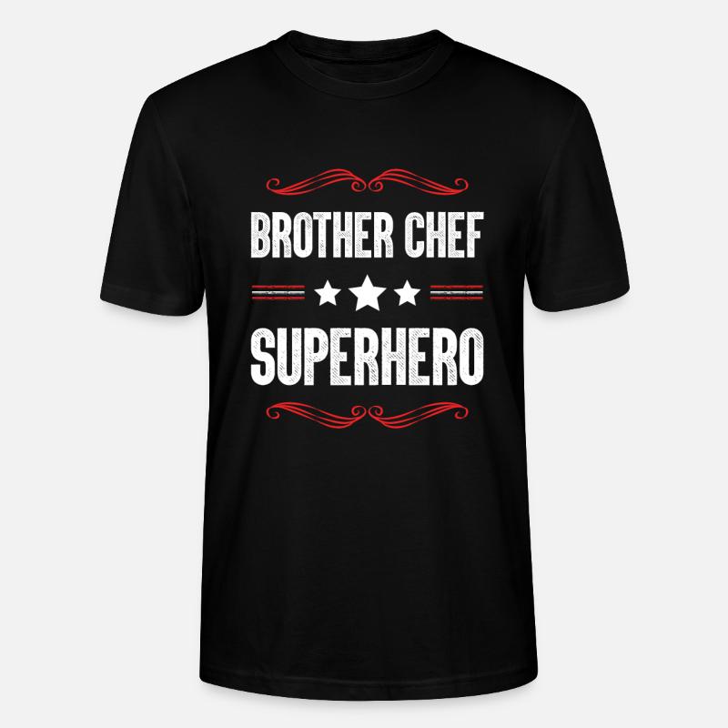 Bruder Chef Superheld - Stanley/Stella Unisex Bio-T-Shirt CRAFTER - Schwarz