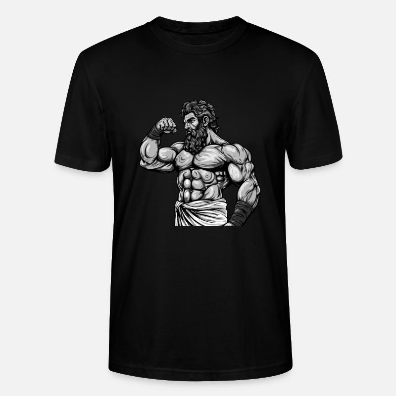 Bodybuilder Muscles Workout Gym - T-shirt bio CRAFTER Stanley Stella Unisexe - noir
