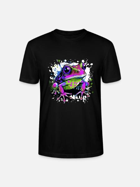 Frosch Bunt - Stanley/Stella Unisex Bio-T-Shirt CRAFTER - Schwarz