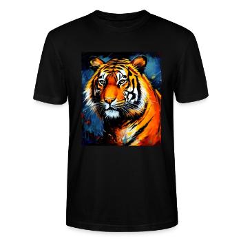 Portrait de tigre - T-shirt bio CRAFTER Stanley Stella Unisexe - noir - Devant - Alina (178cm) & Michal (187cm)