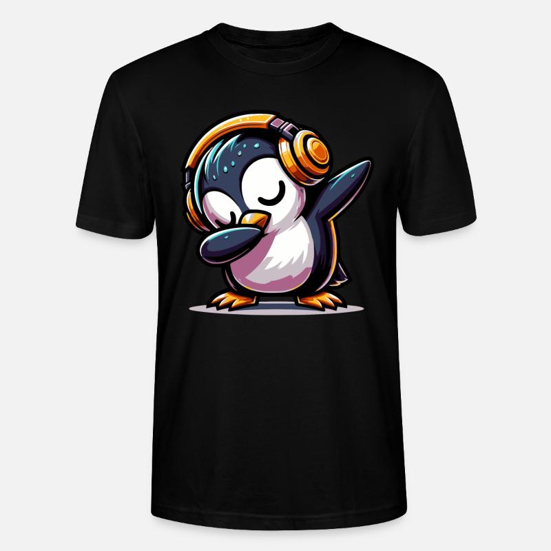 Dabbing Pinguin - Stanley/Stella Unisex Bio-T-Shirt CRAFTER - Schwarz