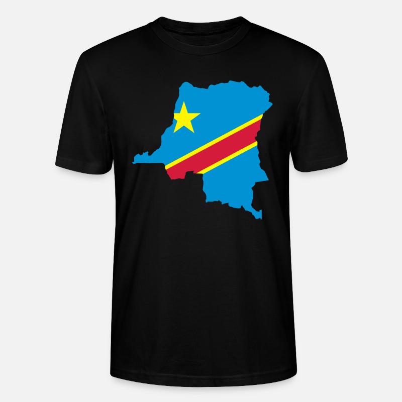 Kongo Map - Stanley/Stella Unisex Bio-T-Shirt CRAFTER - Schwarz