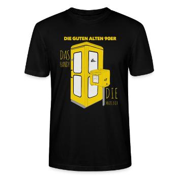 Die guten alten 90er - Stanley/Stella Unisex Bio-T-Shirt CRAFTER - Schwarz - Vorne - Alina (178cm) & Michal (187cm)
