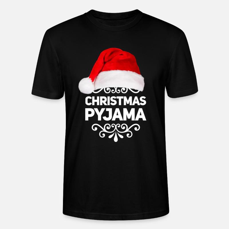 Pyjama de Noël - T-shirt bio CRAFTER Stanley Stella Unisexe - noir