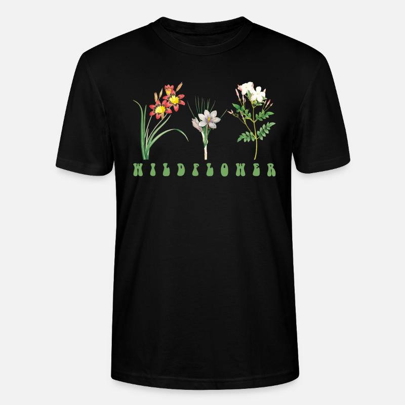 Fleur - T-shirt bio CRAFTER Stanley Stella Unisexe - noir