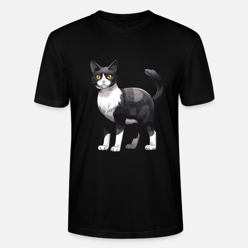 Katze Tier - Stanley/Stella Unisex Bio-T-Shirt CRAFTER - Schwarz